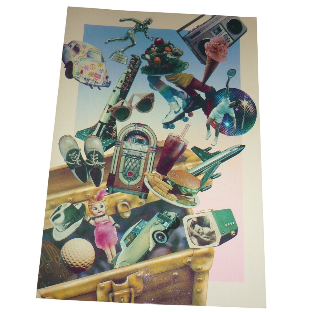 Vintage Summertree Press Beth Selvig Remember When Retro Collage Card 6x9 Blank